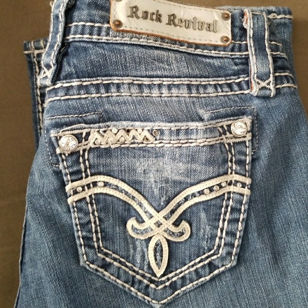 Rock Revival Blue Jeans